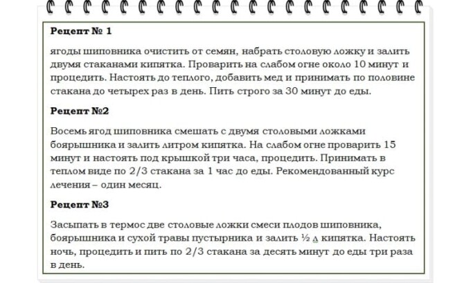 Рецепты отвара шиповника